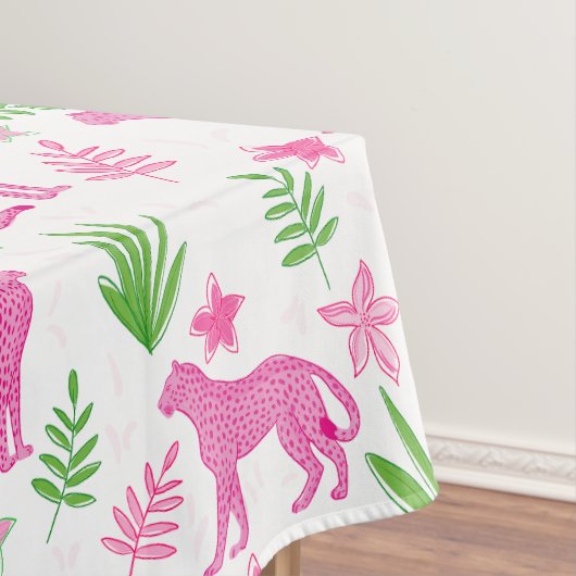 Nappe Fond floral blanc guépard rose prépa (In Situ)
