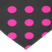 Nappe Fond noir pois roses (Angle)
