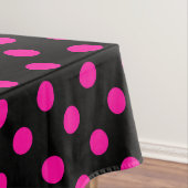 Nappe Fond noir pois roses (In Situ)