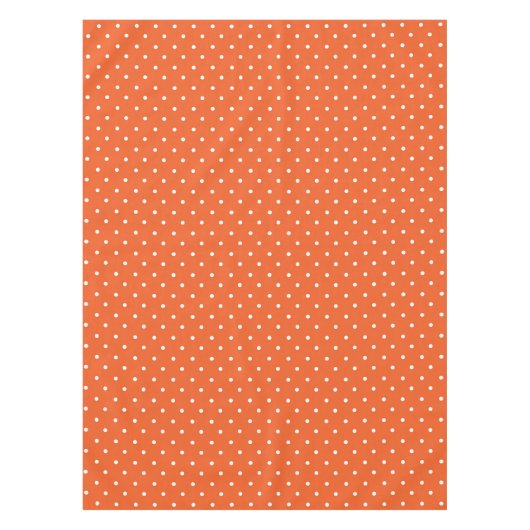 Nappe Fond orange vif à pois sans couture (Devant)