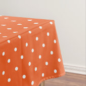 Nappe Fond orange vif à pois sans couture (In Situ)