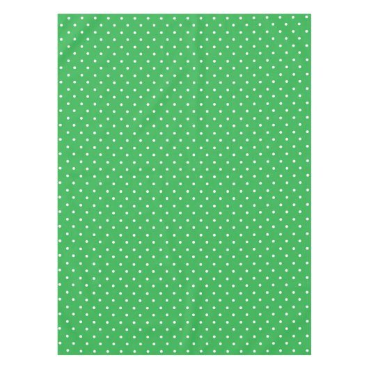 Nappe Fond vert uni à motif de pois (Devant)