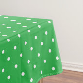 Nappe Fond vert uni à motif de pois (In Situ)