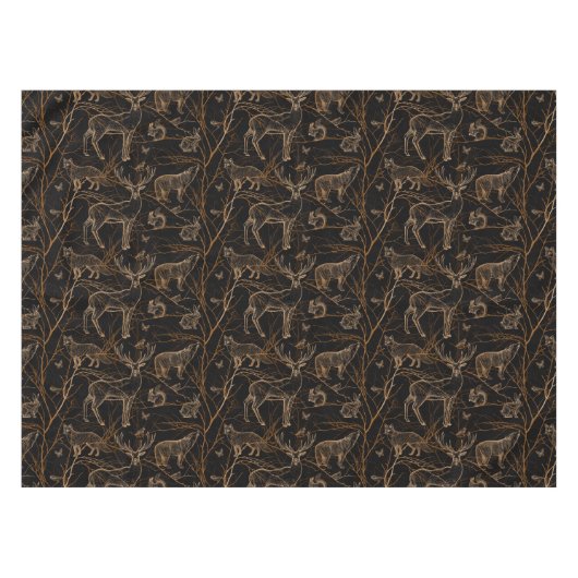 Nappe Forest Wildlife Animals Deer Bears Dark Nature (Devant (Horizontal))
