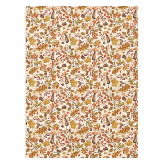 Nappe Forêt automnale sur blanc (Devant)