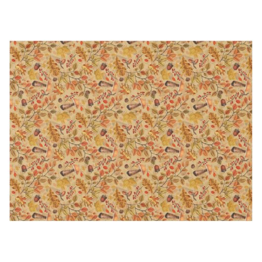 Nappe Forêt automnale sur ocre (Devant (Horizontal))
