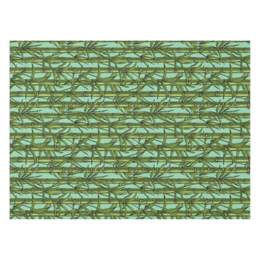Nappe Forêt de bambou sur bleu clair (Devant (Horizontal))
