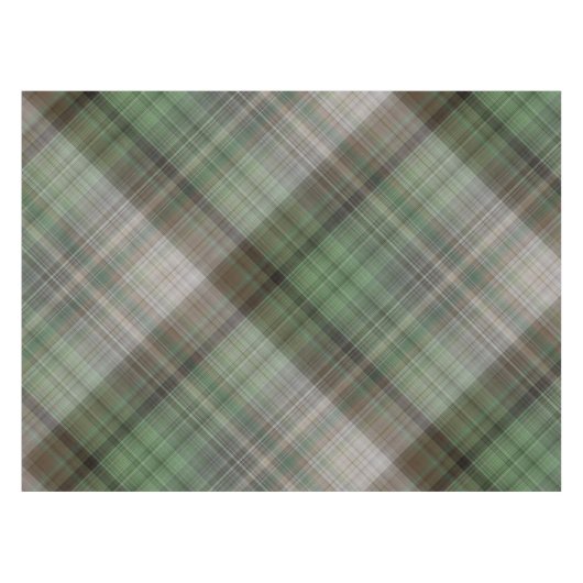 Nappe Forêt de pins Vert et Brown Plaid (Devant (Horizontal))