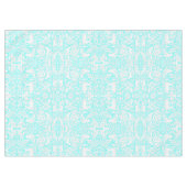 Nappe Forêt Florale Forêt Turquoise Motif animal (Devant (Horizontal))