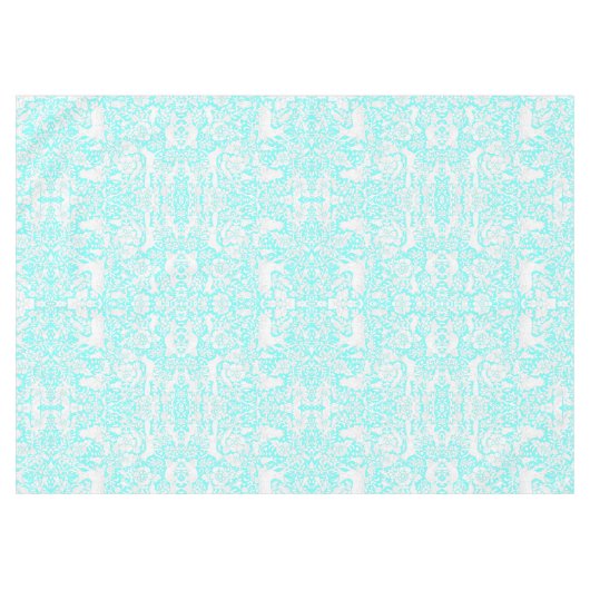Nappe Forêt Florale Forêt Turquoise Motif animal (Devant (Horizontal))