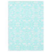 Nappe Forêt Florale Forêt Turquoise Motif animal (Devant)