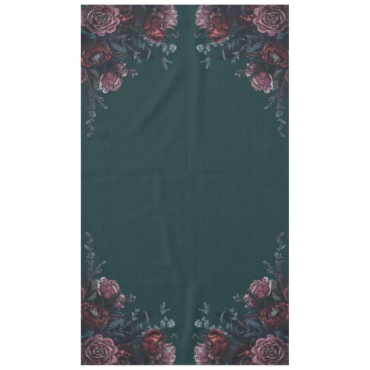 Nappe Forêt foncée Vert Élégant Mariage Maroon Mauve (Devant)