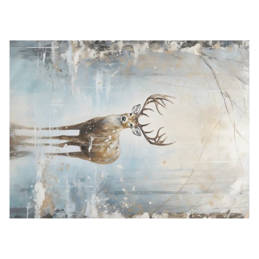 Nappe Forêt givre Cerf (Devant (Horizontal))