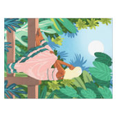 Nappe Forêt Lune, Bohème Femme Jungle Nature Tropicale (Devant (Horizontal))