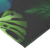 Nappe Forêt tropicale jungle feuillage vert feuille noir (Angle)