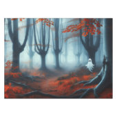 Nappe Forêts éffrayantes d'automne avec un fantôme (Devant (Horizontal))