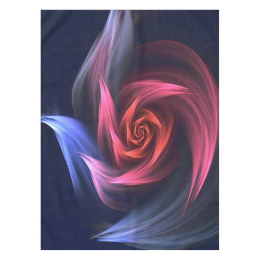 Nappe Forme De Vortex Abstrait Rouge Et Bleu (Devant)
