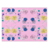 Nappe Formes Botaniques Abstraites Florales Bohème Rose  (Devant (Horizontal))
