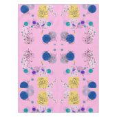 Nappe Formes Botaniques Abstraites Florales Bohème Rose  (Devant)