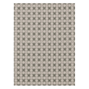 Nappe Formes circulaires rétro beige et marron