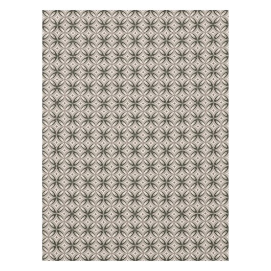 Nappe Formes circulaires rétro beige et marron (Devant)
