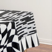 Nappe Formes géométriques abstraites main motif noir bla (In Situ)