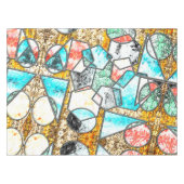 Nappe Formes géométriques avec des textures blanches étr (Devant (Horizontal))
