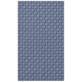 Nappe Formes géométriques bleues motif (Devant)