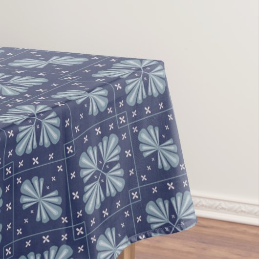 Nappe Formes géométriques bleues motif (In Situ)