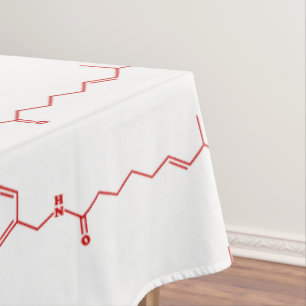 Nappe Formule chimique moléculaire de capsaïcine de
