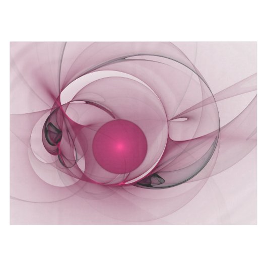 Nappe Fractal, moderne Berry Abstrait Art rose (Devant (Horizontal))
