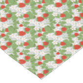 Nappe Fraises et fleurs rose et blanche (Angle)