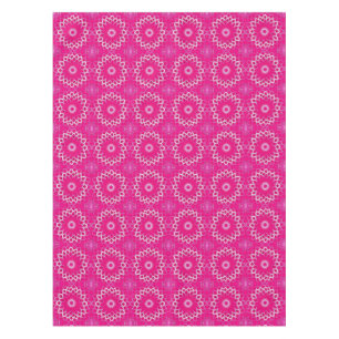 Nappe Framboise et Flore blanche