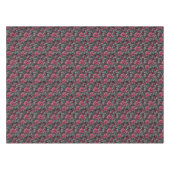 Nappe Framboise, fleurs bordeaux sur gris foncé (Devant (Horizontal))