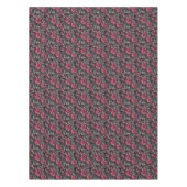 Nappe Framboise, fleurs bordeaux sur gris foncé (Devant)