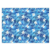 Nappe Frangipani et feuille de palmier bleu (Devant (Horizontal))