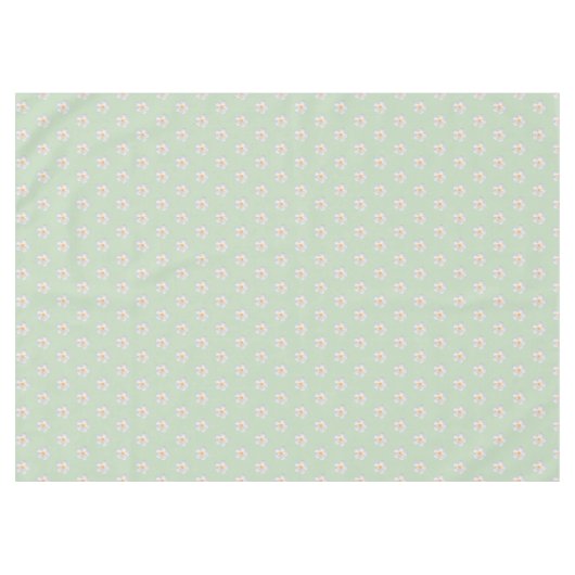 Nappe Frangipani Plumeria Fleurs sur Vert clair (Devant (Horizontal))