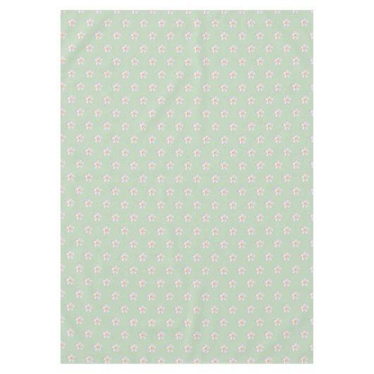 Nappe Frangipani Plumeria Fleurs sur Vert clair (Devant)