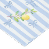 Nappe French Country Lemon – Blue Stripe Bow Pattern (Angle)
