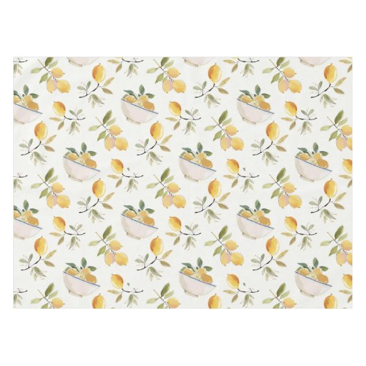 Nappe French Country Lemon Pattern Tablecloth (Devant (Horizontal))