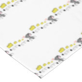 Nappe Fromage blanc Souris Coeurs Jaune (Angle)