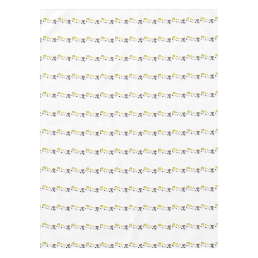 Nappe Fromage blanc Souris Coeurs Jaune (Devant)