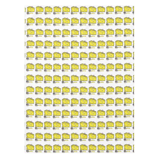 Nappe Fromage Blanc Souris Musique Jaune (Devant)