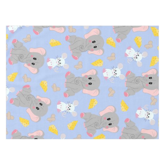 Nappe Fromage d'arachide à la souris gris blanc à élépha (Devant (Horizontal))