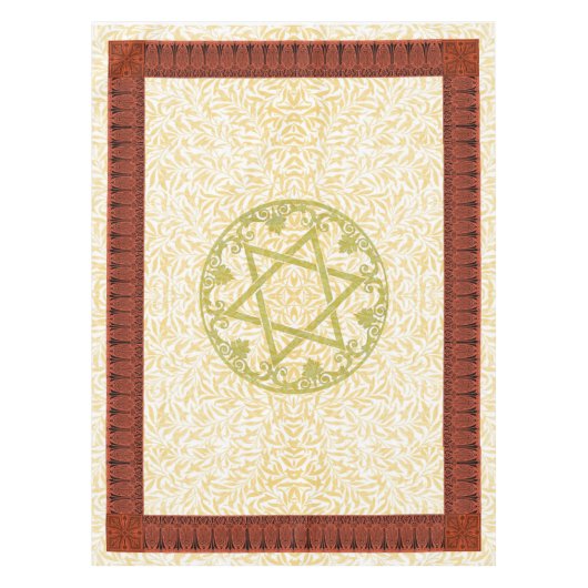 Nappe Frontière de fleur d'étoile de David (Devant)