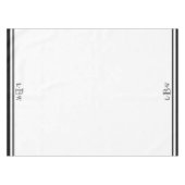 Nappe Frontière noire classique décorée d'un monogramme (Devant (Horizontal))