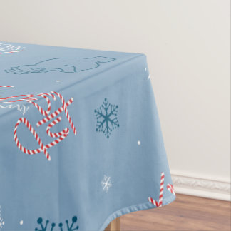Nappe Frosty Snowman Blue Snowflake Motif