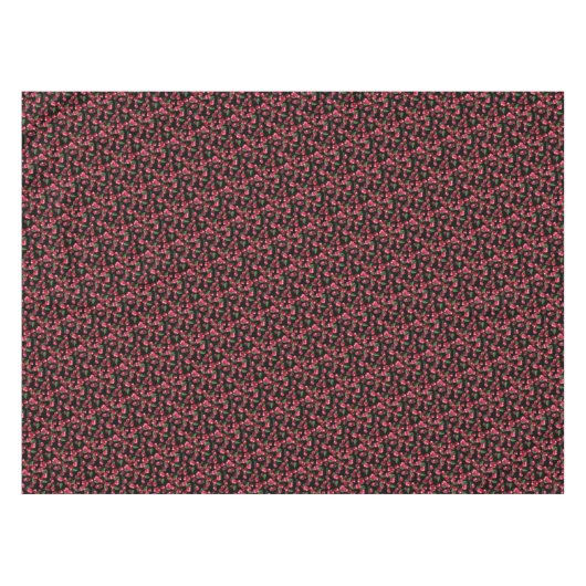Nappe Fruit cerise sur noir (Devant (Horizontal))