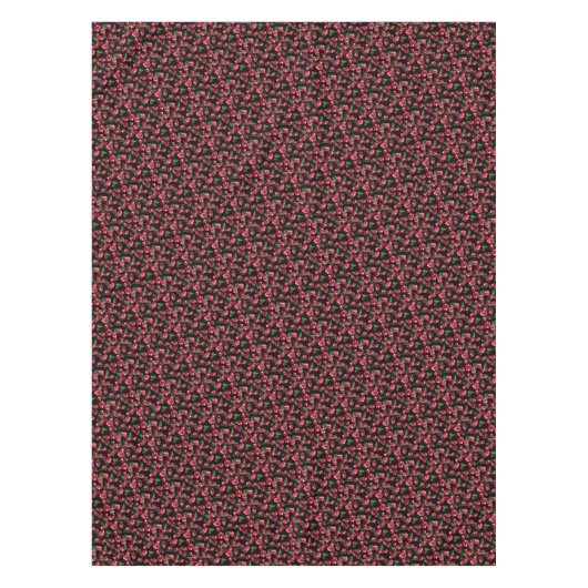Nappe Fruit cerise sur noir (Devant)