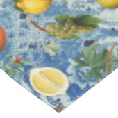 Nappe Fruit d'été méditerranéen & Mosaïque Bleue Blanc (Angle)